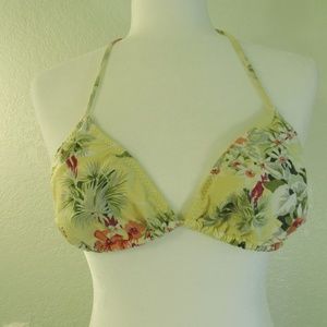 Jennifer Kay String Bikini Top Swimsuit Floral